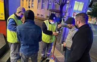 Ülkü Ocakları’ndan soğukta çalışan görevlilere...