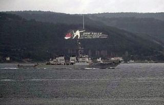 ‘USS Donald Cook’ savaş gemisi Çanakkale Boğazı’ndan...