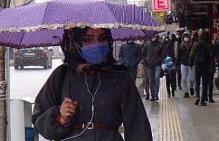 Van’da beklenen kar yağışı başladı