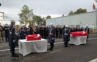 Yangında ölen uzman çavuş ile oğlu törenle memleketlerine...