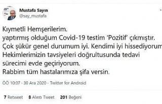Yayladağı Belediye Başkanı Mustafa Sayın korona...