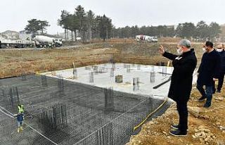 Yeni hizmet binası inşaatı hızla yükseliyor