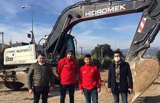 Yeni Küçük Sanayi Sitesi inşaatında çalışmalar...
