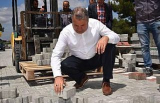 Yunusemre Belediyesi 150 bin metrekarelik parke taşı...