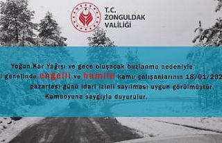 Zonguldak’ta engelli ve hamile kamu çalışanlarına...
