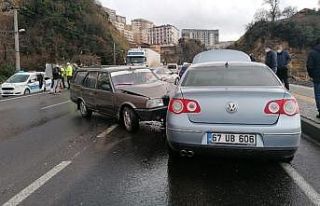 Zonguldak’ta trafiği felç eden kaza