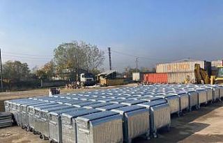 250 adet çöp konteyneri geldi