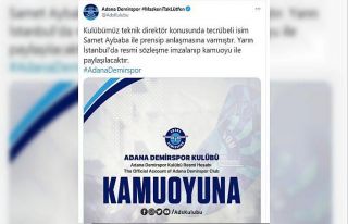 Adana Demirspor Samet Aybaba ile prensip anlaşmasına...