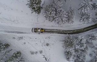 Adana’nın kuzeyinde karla mücadele