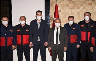 Afyonkarahisar itfaiye teşkilatı çalışanları...