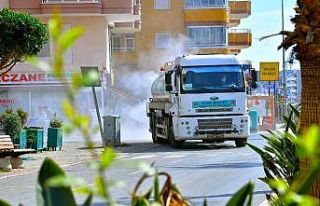 Alanya sokakları kısıtlama temizliği