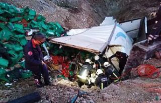 Antalya’da sebze yüklü kamyon devrildi: 1 ölü