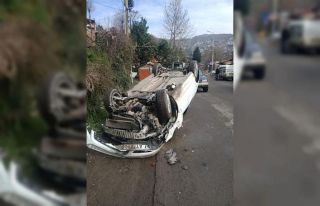 Araç takla attı; 1 yaralı