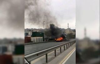 Avcılar’da trafikte yangın dehşeti