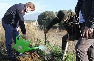 Aydın’da, 112 fidan toprakla buluştu