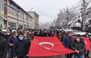 Bahçesaray’da lapa lapa kar yağışı altında...
