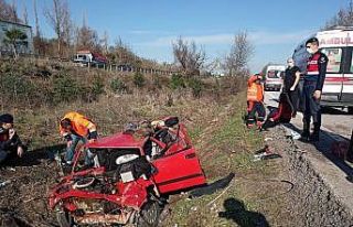 Balıkesir’de otomobil takla attı: 4 yaralı