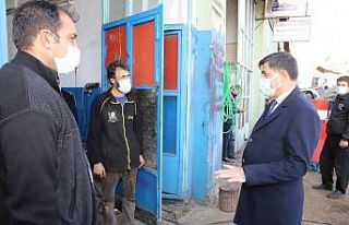 Başkan Aksun, Yeni Sanayi Sitesi esnafını ziyaret...
