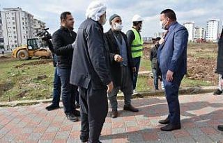 Başkan Beyoğlu, yapımına başlanan Millet Bahçesinde...