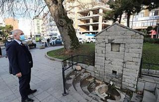 Başkan Büyükgöz, Çınaraltı Çeşmesi’nde...