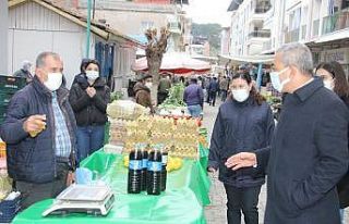 Başkan Kaplan pazar ziyaretlerini sürdürüyor