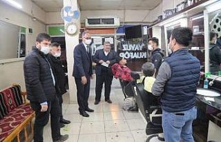 Başkan Kuş esnafları ziyaret etti