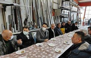 Başkan Makas, esnaf sofrasına misafir oldu