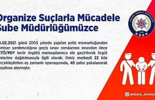 Başkent polisinden sınav sorularını önceden ele...