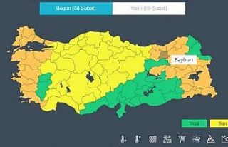 Bayburt için şiddetli rüzgar uyarısı