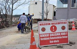 Belediyeden bakım onarım çalışması