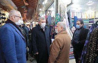 Beyazgül tarihi hanlar bölgesinde esnafı ziyaret...