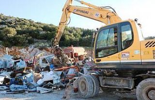 Bodrum’daki hurdalar geri dönüşüme gidiyor