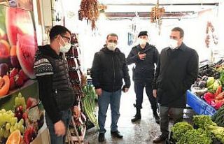 Burhaniye Kaymakamı Koronavirüs denetimlerine katıldı