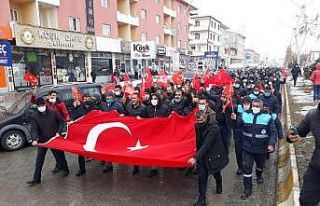 Çaldıran’da terör örgütü PKK’ya tepki yürüyüşü