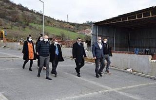 Çan Devlet Hastanesi inşaatında inceleme