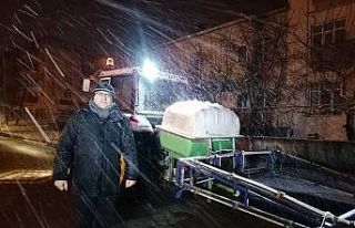 Çan’da karla mücadele çalışmalarında solüsyon...