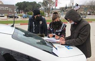 Çan’da sokağa çıkma kısıtlamalarında trafik...