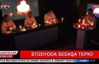 Canlı yayını mum ışığında yaptılar