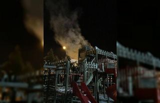 Çocukların oyun alanını yaktılar