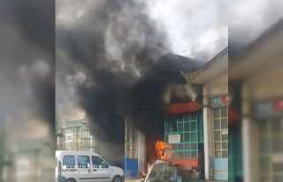 Devrek oto sanayi sitesindeki yangın korkuttu