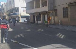 Doğalgaz borusunda çıkan yangın korkuttu