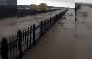 Edirne’de sağanak nedeniyle dere taştı