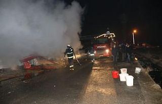 Erciş’te korkutan yangın