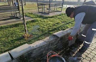 Ergene’de parklara bakım ve onarım yapılıyor