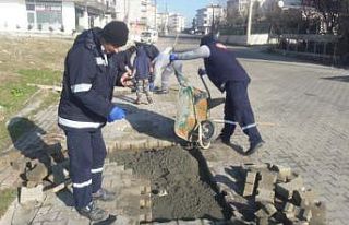 Ergene’de yol ve kaldırım çalışmaları devam...