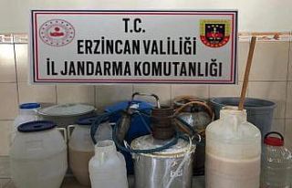 Erzincan’da 205 litre sahte alkol ele geçirildi