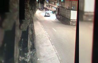 Freni patlayan tırın dehşet anları güvenlik kamerasında