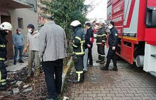Gaz, yıkım yapılacak evde yangına sebep oldu