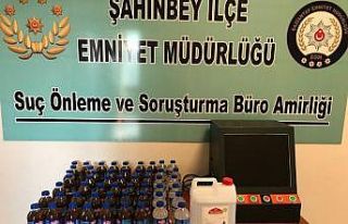 Gaziantep’te 31 litre kaçak alkol ele geçirildi