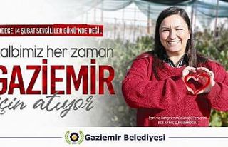 Gaziemir Belediyesi personellerinden anlamlı 14 şubat...